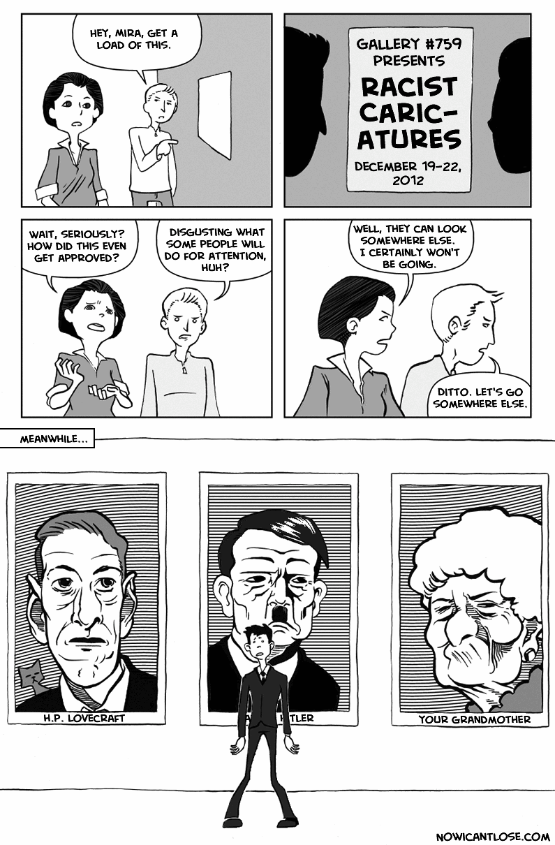 Caricatures of people who like cats more than people