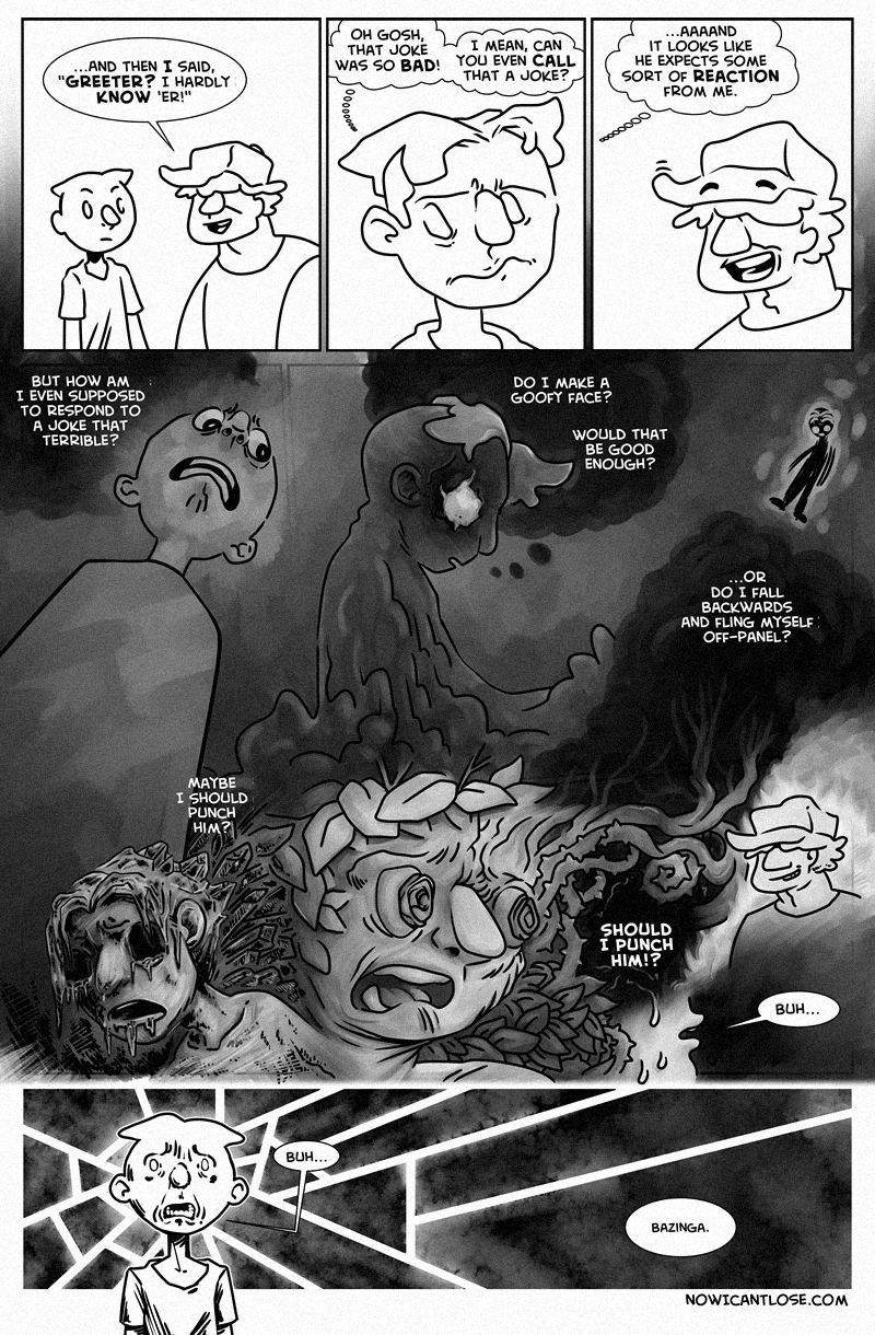 An accurate representation of my thought process when scripting any comic's final panel.