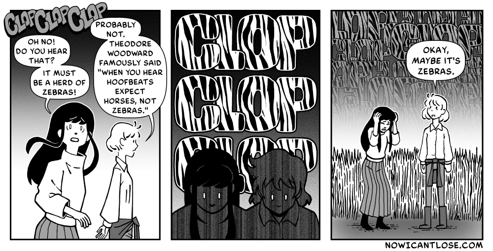 Did you know that an overwhelming and irrational fear of zebras is called "zebraphobia?"
I feel like they could have tried a little harder coming up with that name.