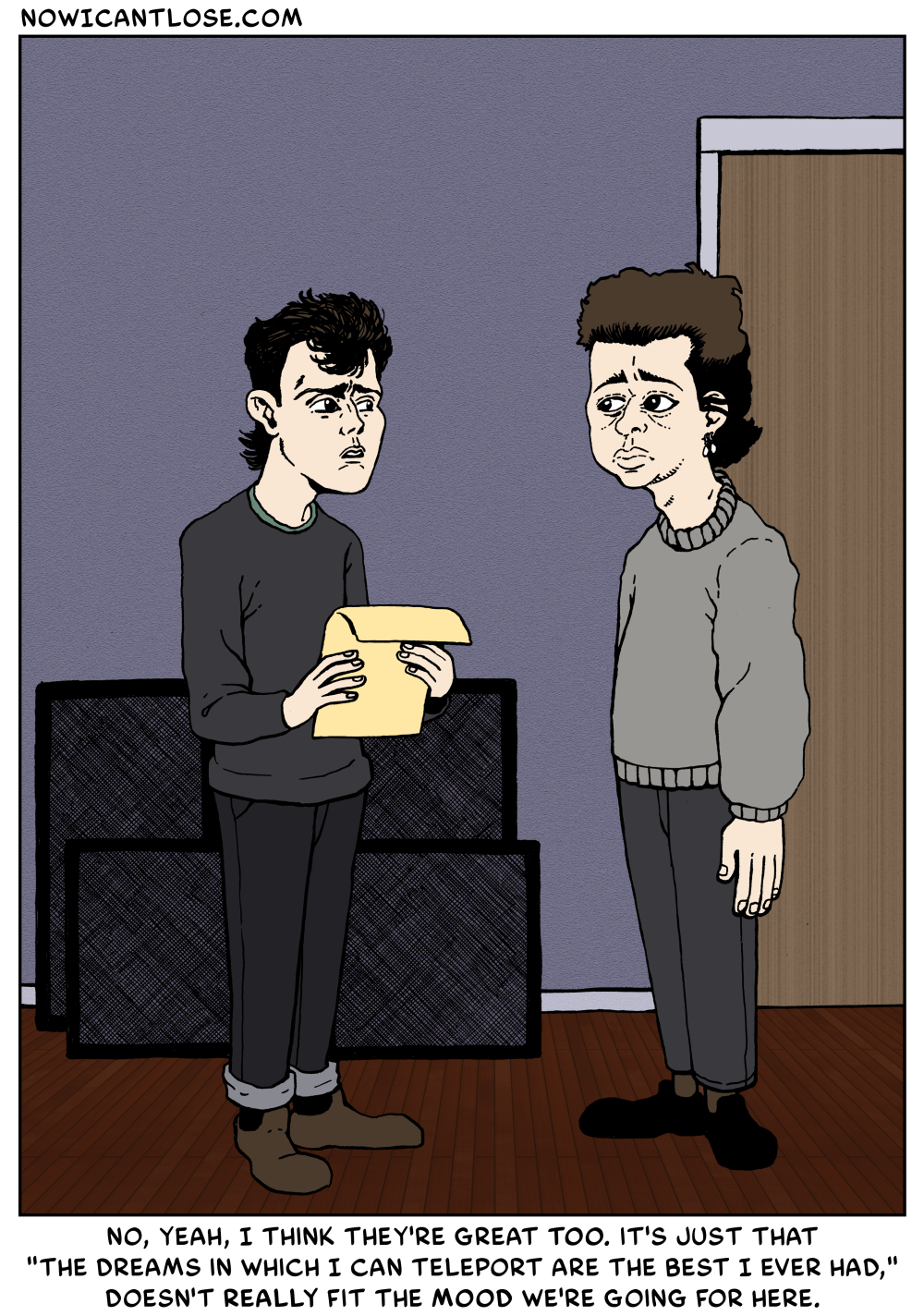 Okay, how about "the dreams in which I'm FLYING?" Eh? Eh?